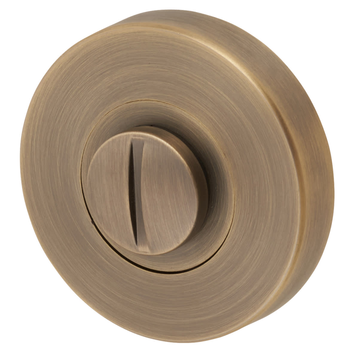 Bathroom Turn & Release - 52mm Diameter - Matt Antique Brass - view 3