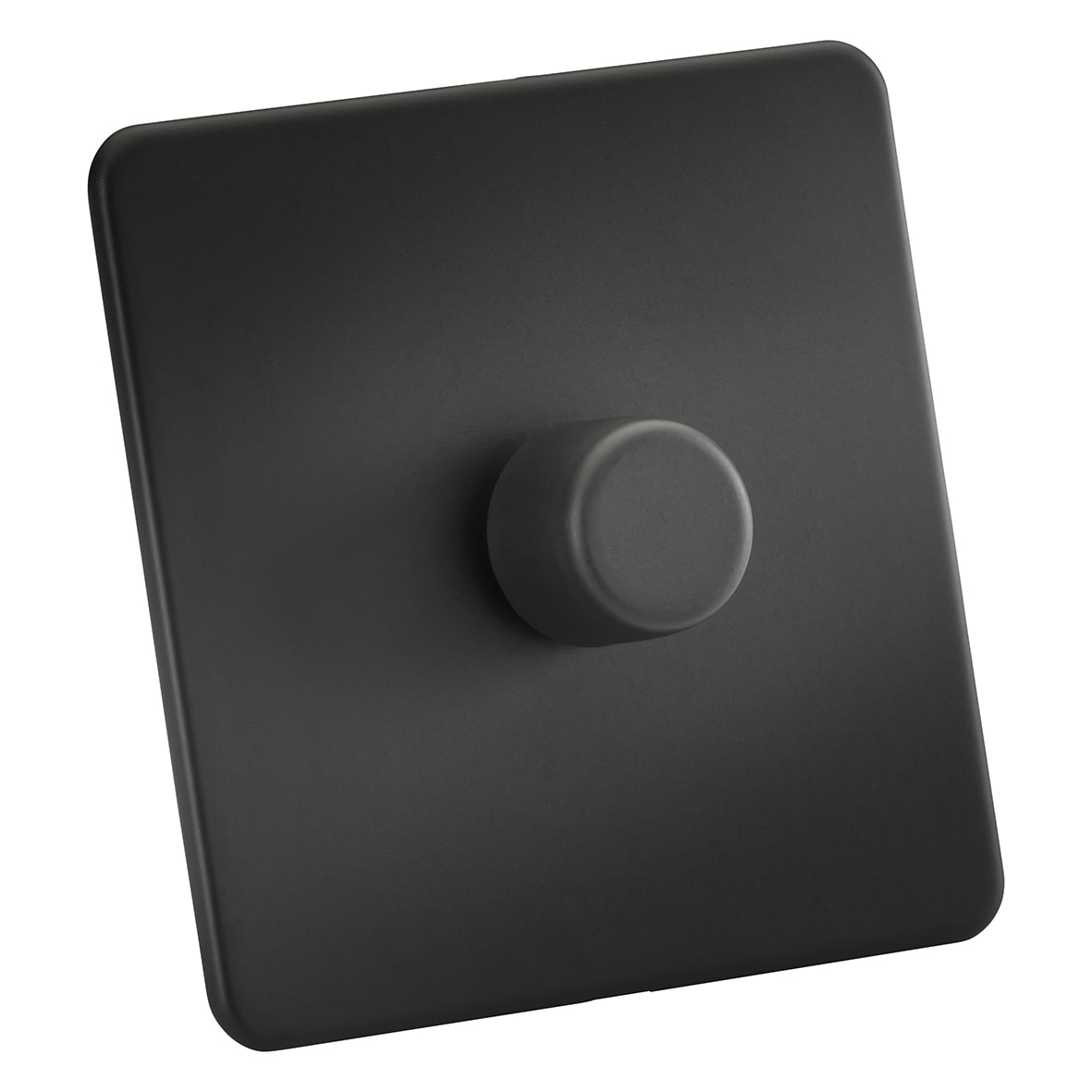 5 - 150W 1 Gang 2 Way Push On/Off Rotary Intelligent LED Dimmer Switch - Anthracite - view 2