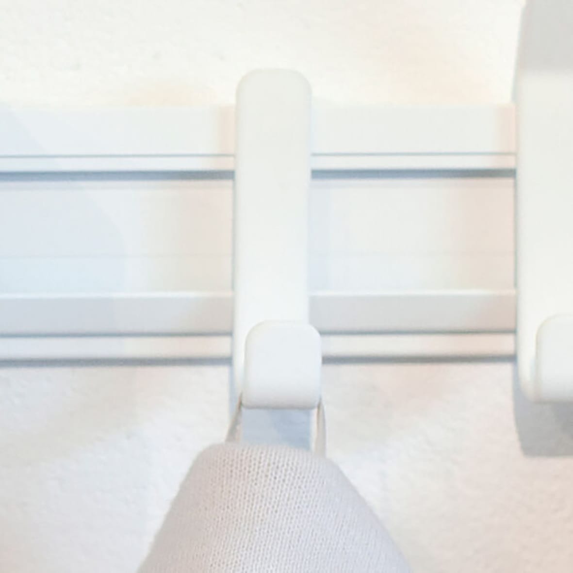 Top Track System - Storage Track Hooks - 80 x 33 x 18mm - White - Pack of 3 - view 2