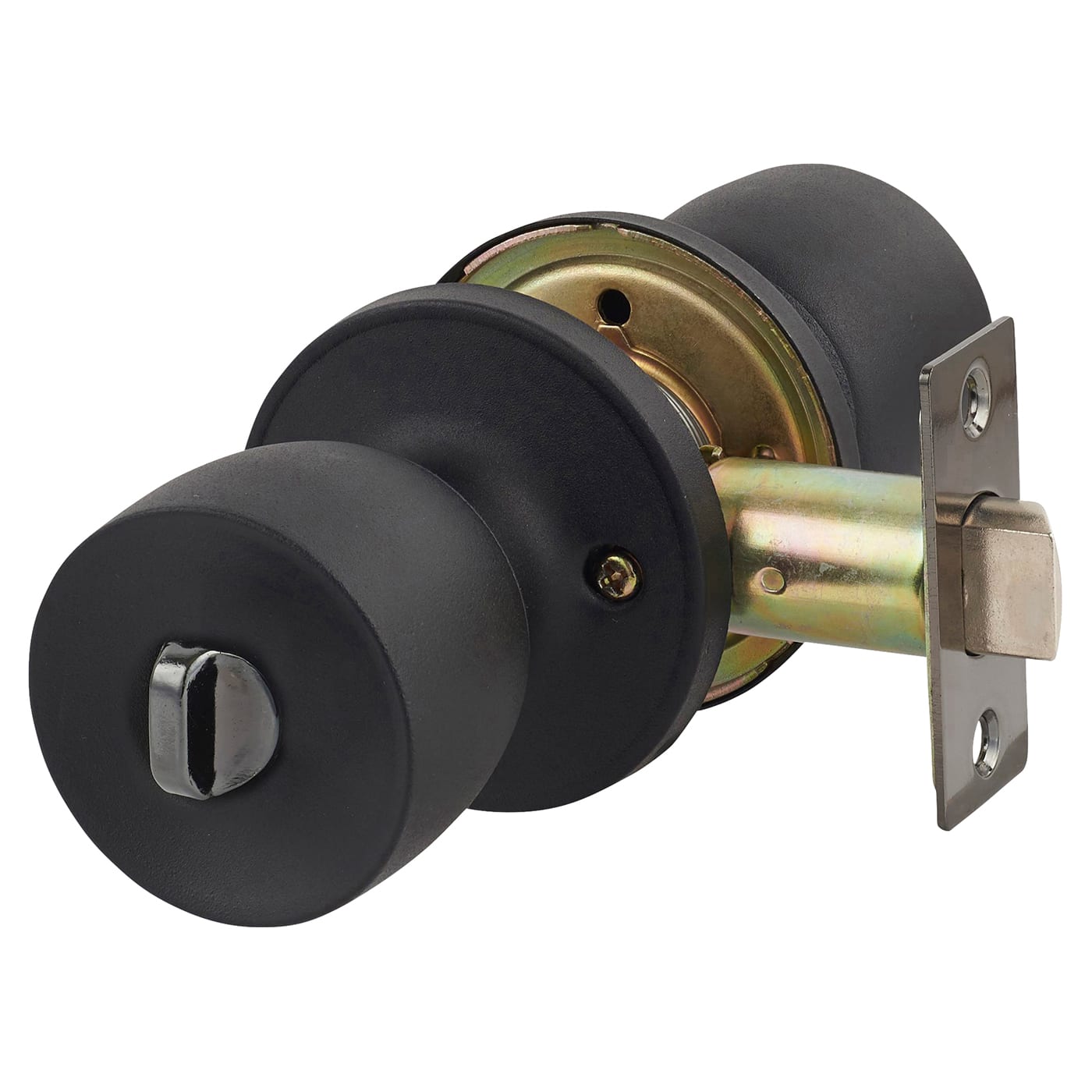 Matt Black Hotel Entrance Mortice Door Knobset - 60mm Rose Diameter - view 3