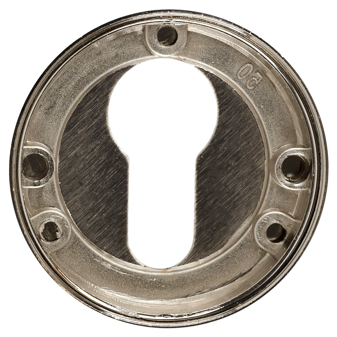 Escutcheon - 50mm Diameter - Euro - Polished Nickel - view 4
