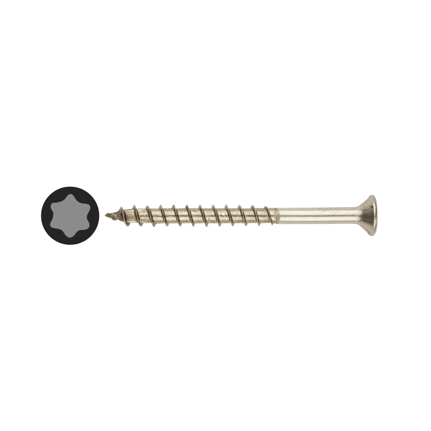 T-Star Plus Torx Countersunk Wood Screws - 5.0 x 50mm - A2 Stainless Steel - Pack of 200 - view 2
