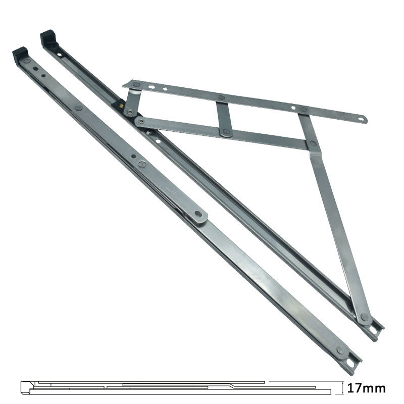 uPVC/Timber Standard Window Friction Stay Hinge - 17mm Stack - 20"/500mm - Top Hung - Pair - view 2