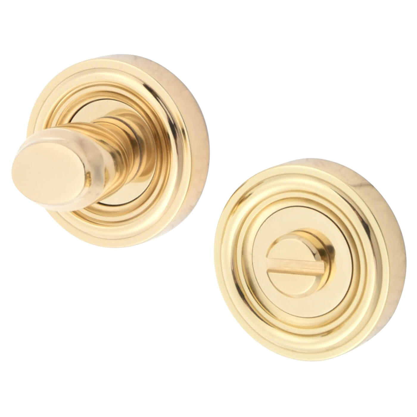 Parisian Bathroom Turn & Release - 40mm Diameter - Polished Brass - view 2