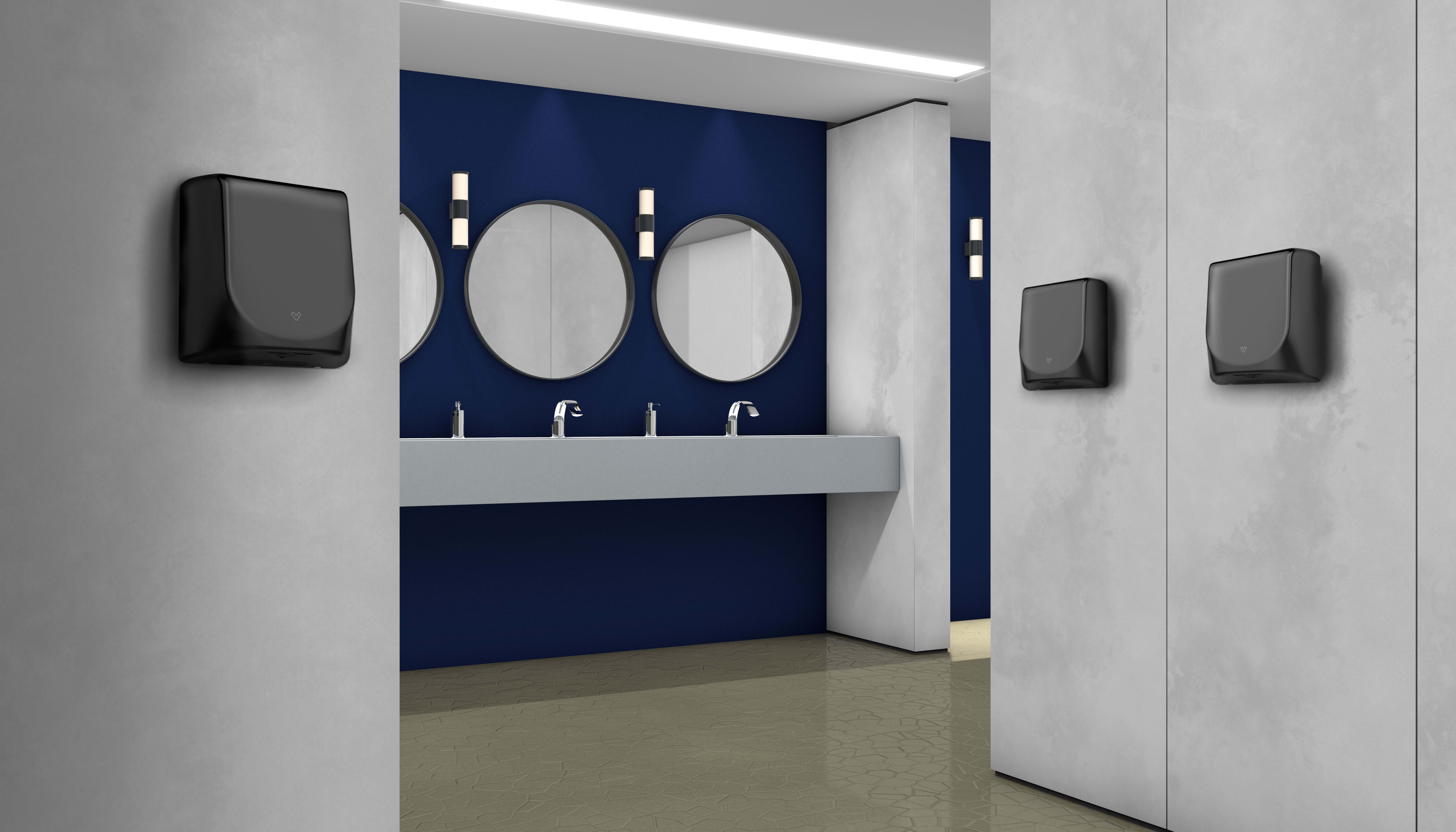 Vega 4 0.84kW Eco Handsfree Automatic Hand Dryer - Matt Black - view 4