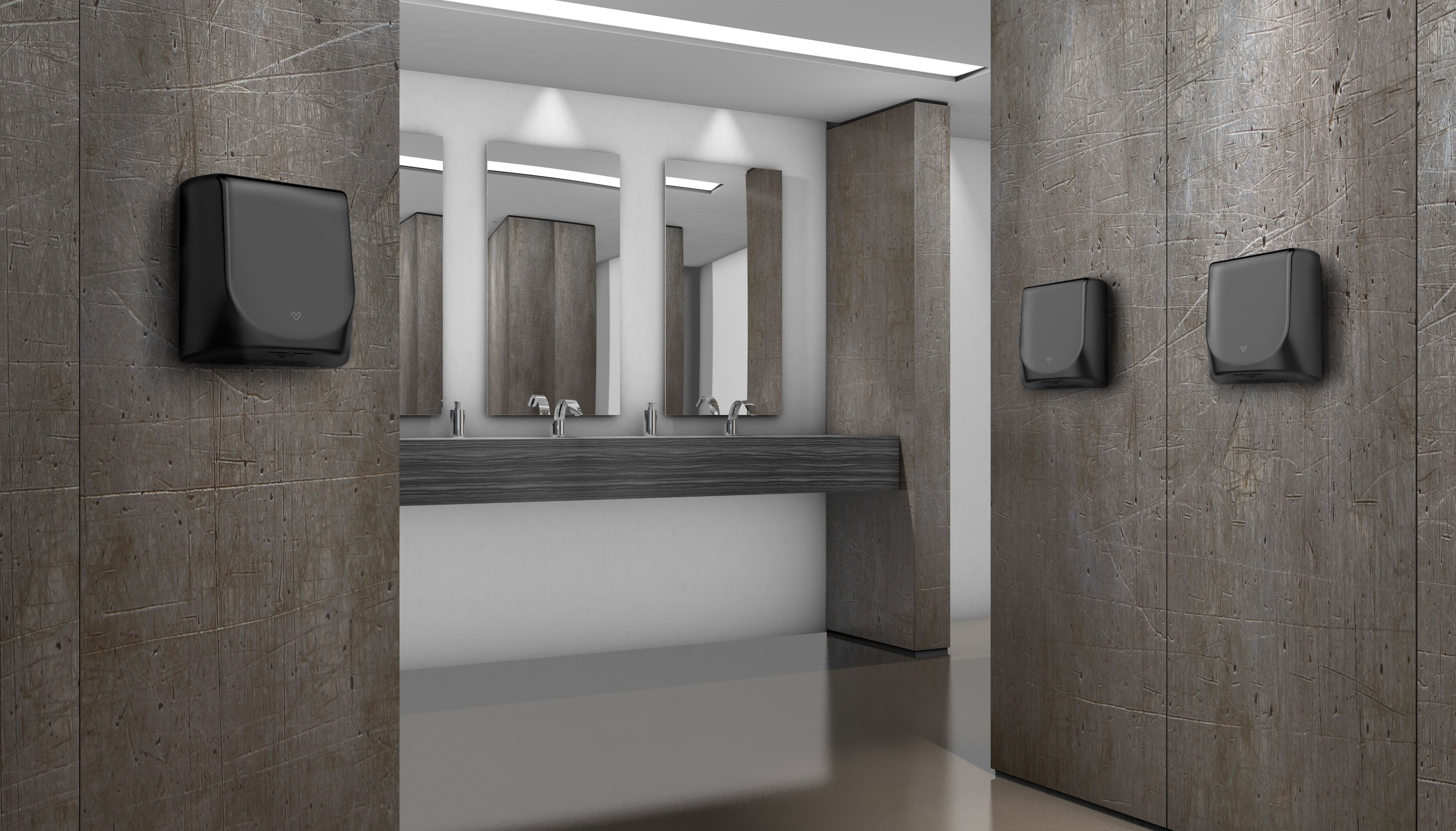 Vega 4 0.84kW Eco Handsfree Automatic Hand Dryer - Matt Black - view 5