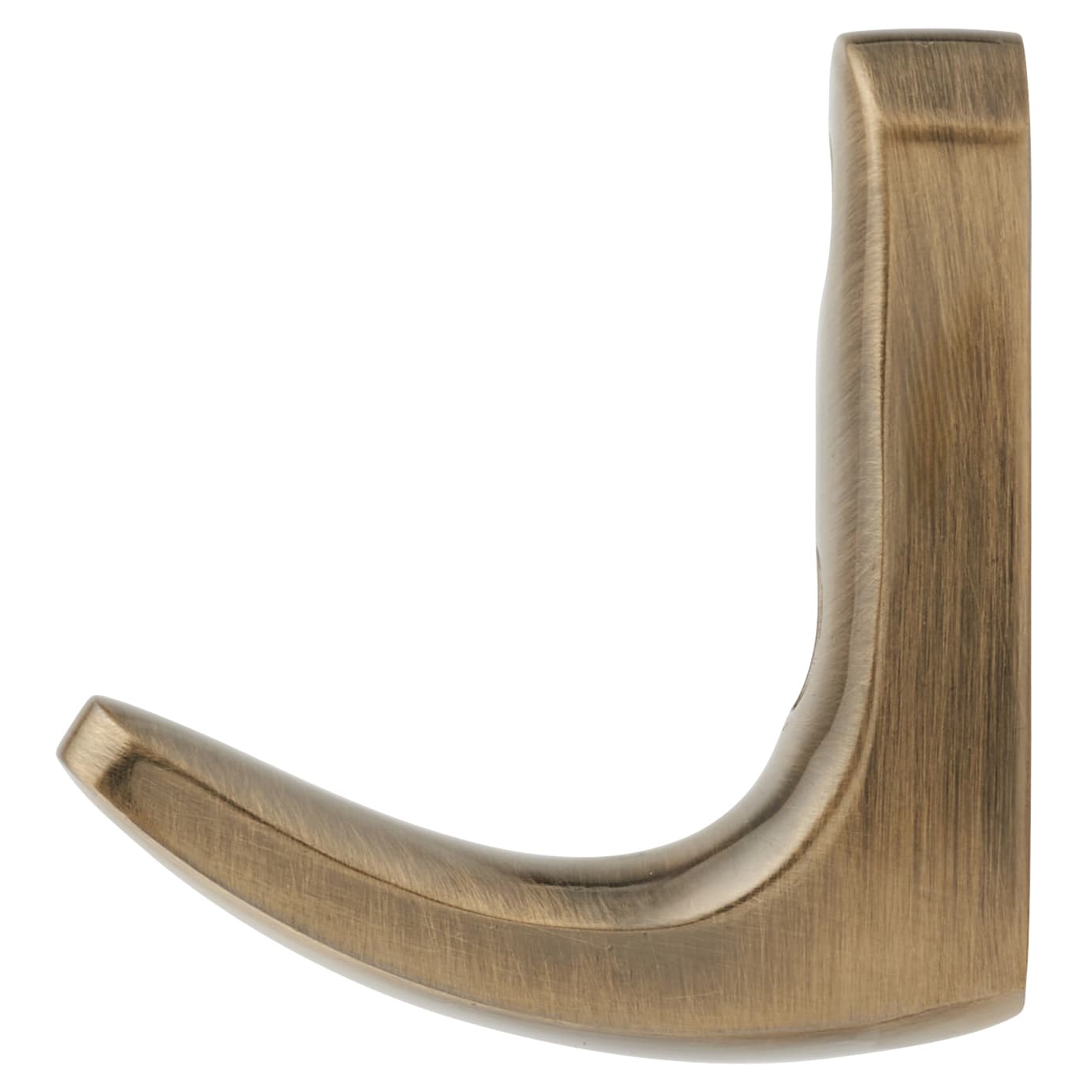 Heavy Duty Single Coat Hook - 45 x 43mm - Antique Brass - view 2