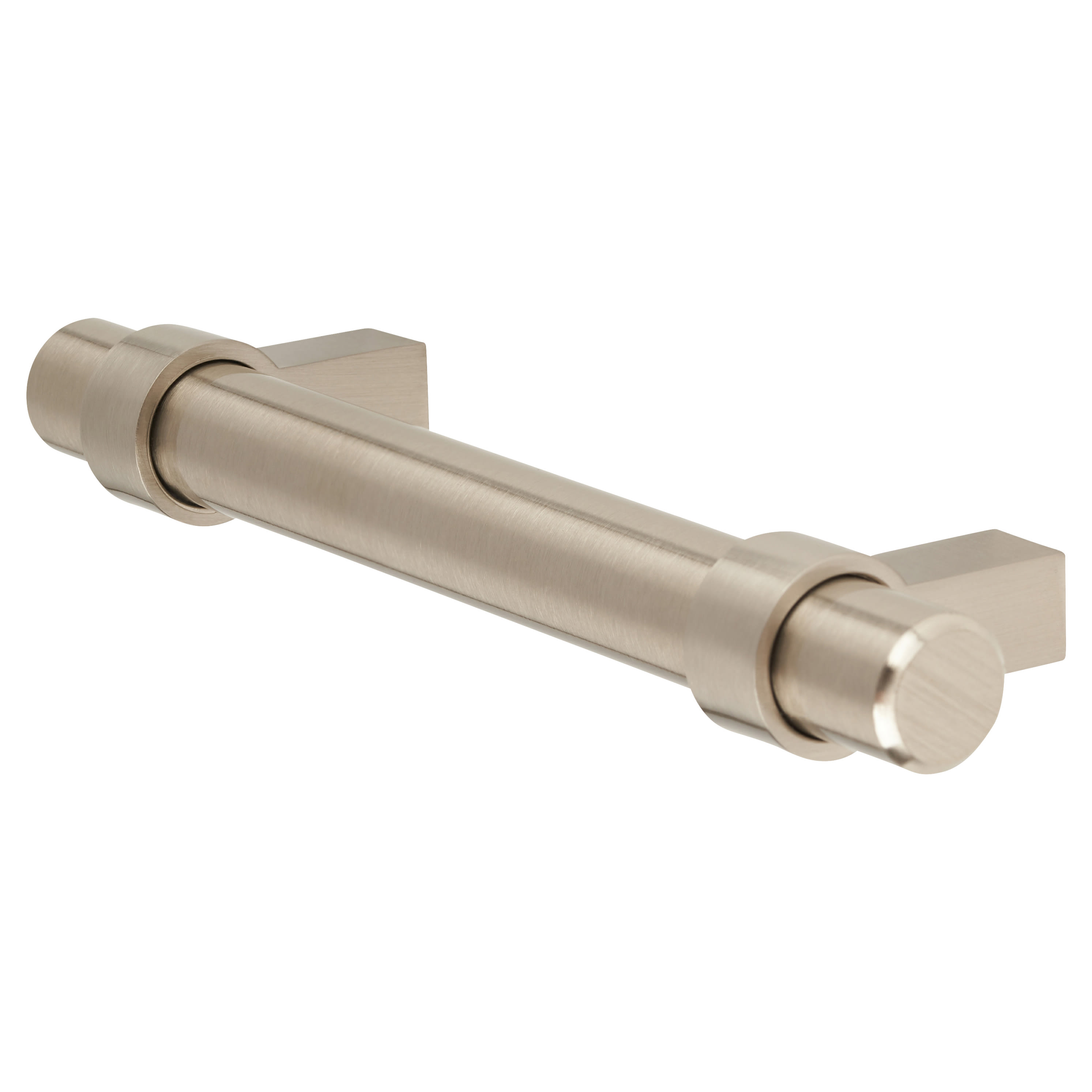 14mm Collared T-Bar Cabinet Pull Handle - 128mm Centres - Satin Stainless Steel - view 4