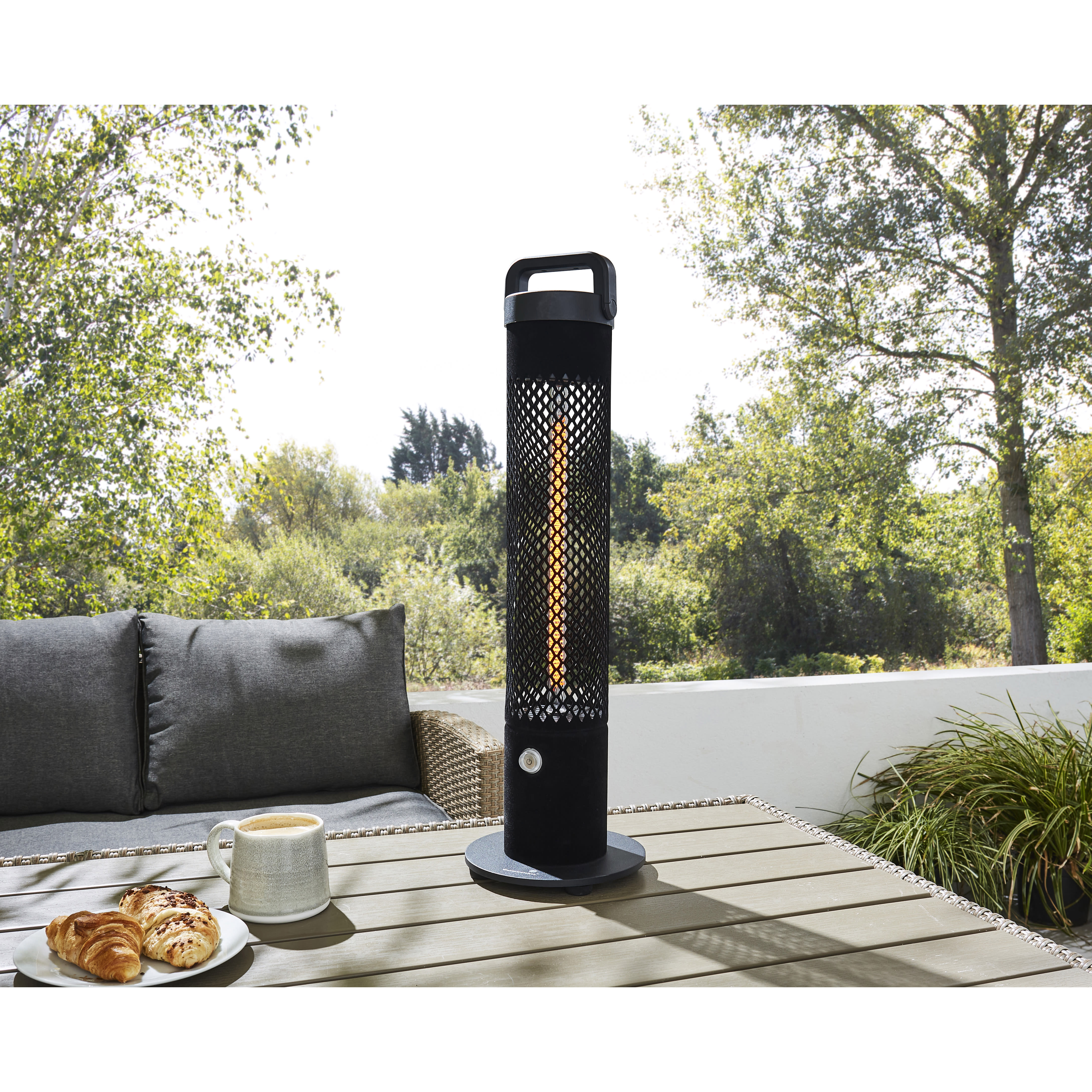 Forum Zink Harry IP45 Floor Standing Patio Heater - 1200W - view 4