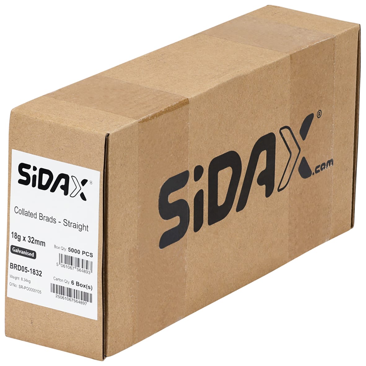 Second Fix Brad Nail - Straight - 18 Gauge x 32mm - Galvanised - Pack of 5000 - view 4