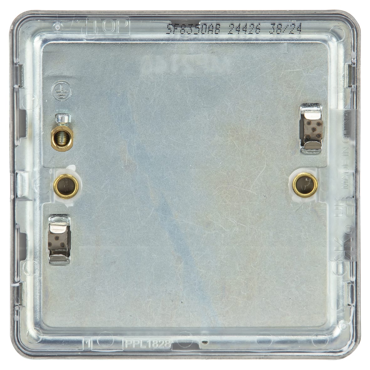 1 Gang Screwless Flat Plate Blank Plate - Antique Brass - view 3