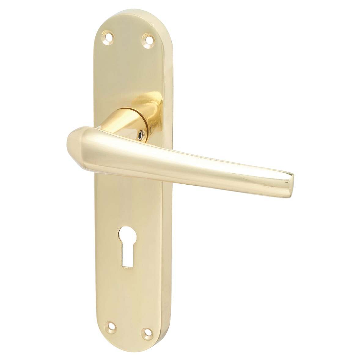 Polished Brass 3 Lever Sashlock Door Handles Pack - Naples Range - view 2