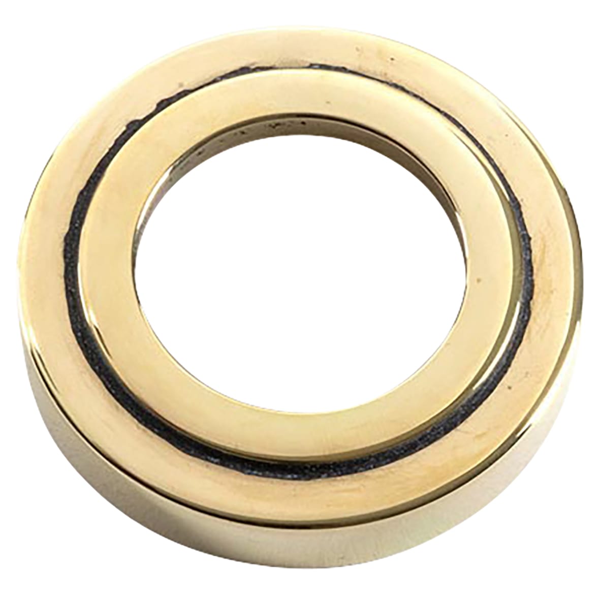 Aged Brass Door Handles on Round Art Deco Rose - Avon Range - view 3