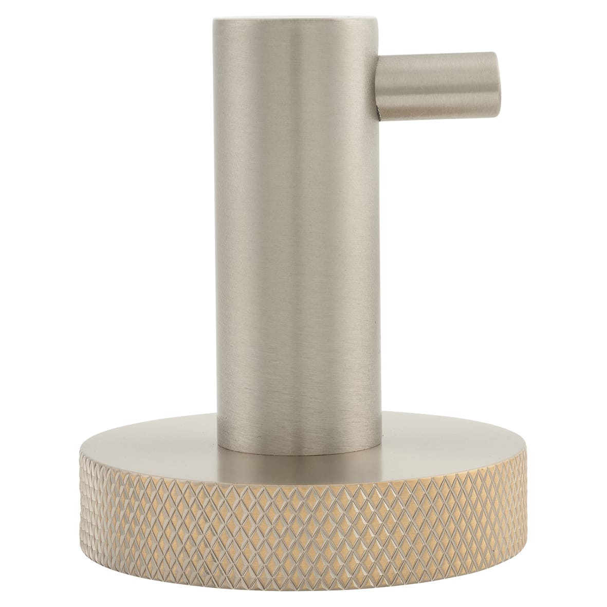 Knurled Robe Hook - 57 x 30 x 60mm - Satin Stainless Steel - view 2