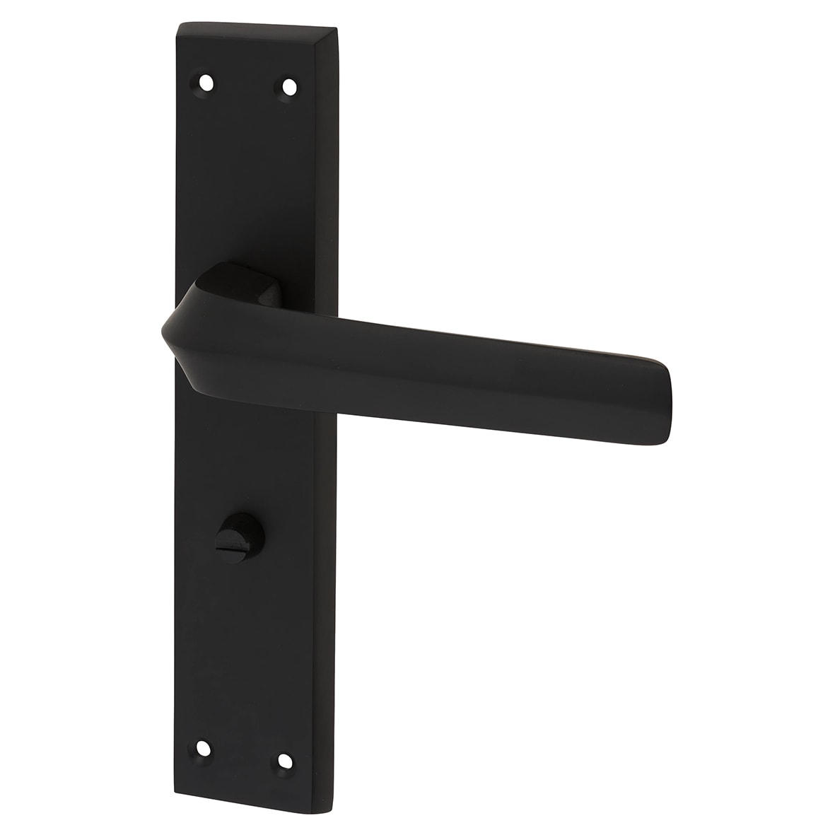 Matt Black Bathroom Door Handles - Norley Range - 200 x 42mm - view 3