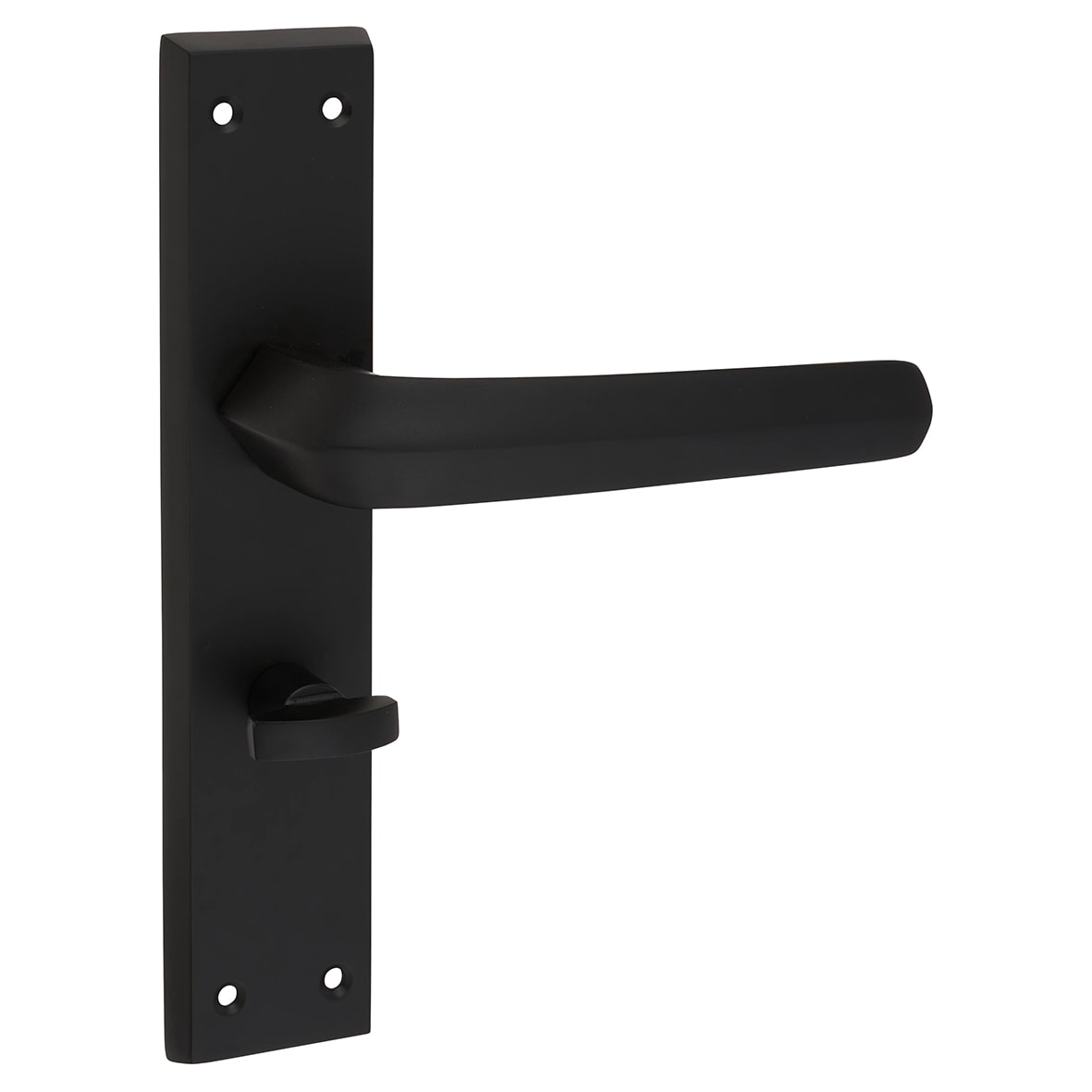 Matt Black Bathroom Door Handles - Norley Range - 200 x 42mm - view 4