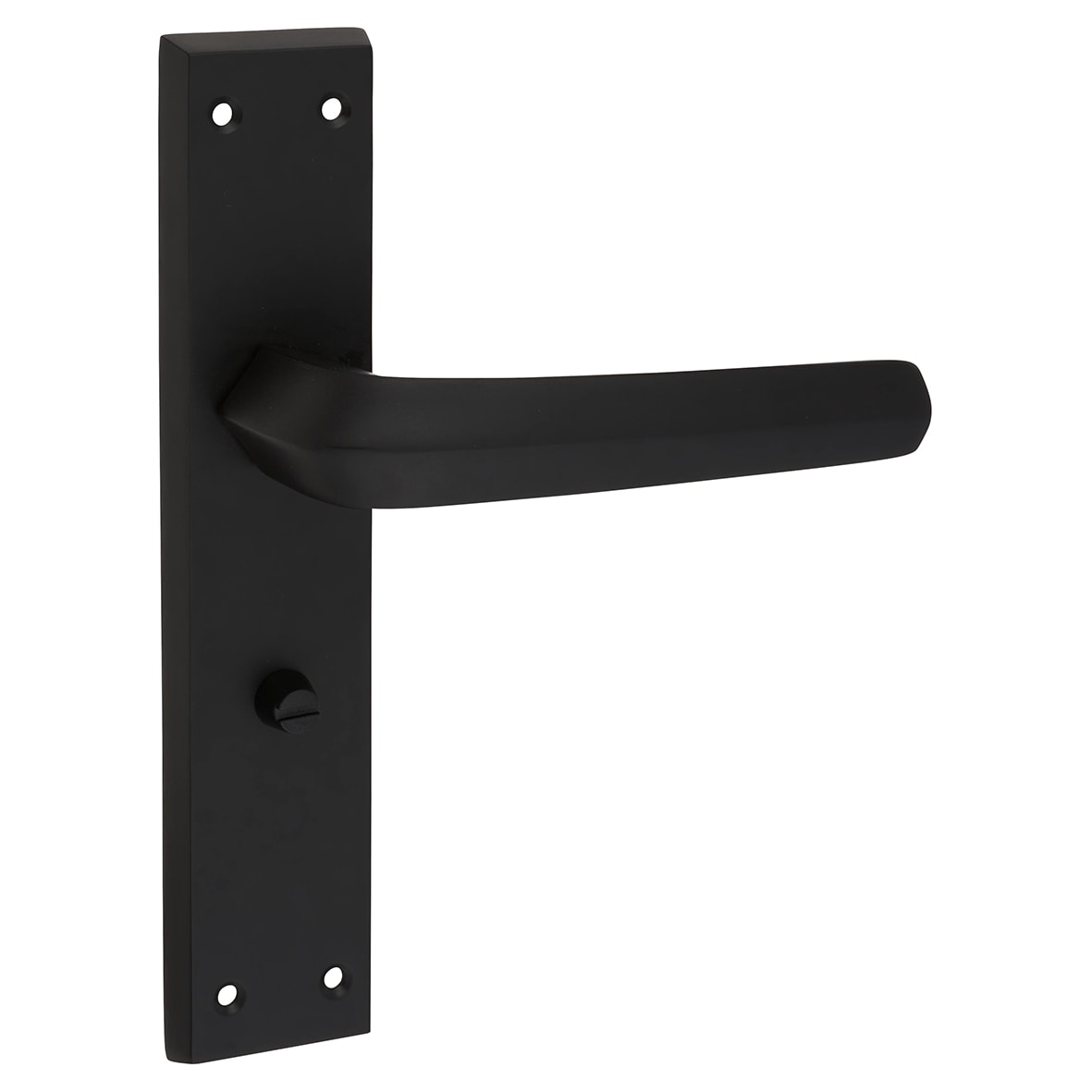Matt Black Bathroom Door Handles - Norley Range - 200 x 42mm - view 5
