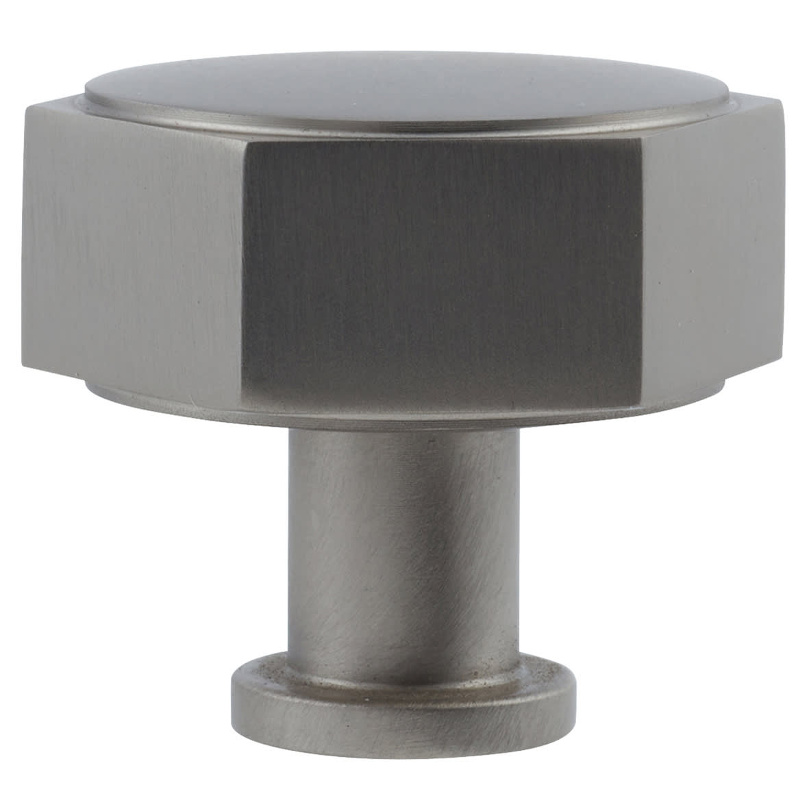 Vesper Hex Cabinet Knob - 40mm Diameter - Satin Nickel - view 2