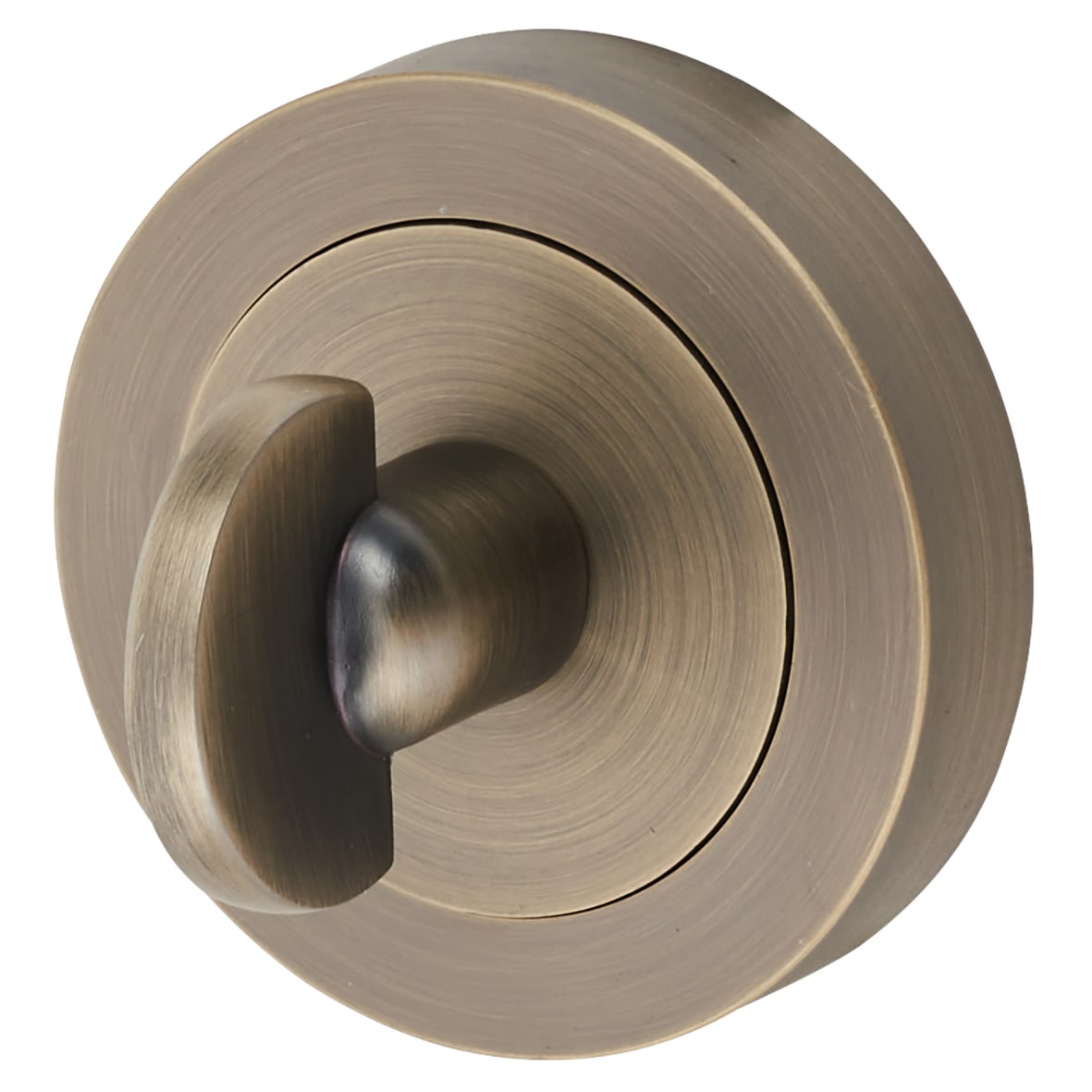 Brass Bathroom Turn & Release - 50mm Diameter - Antique Brass - view 2