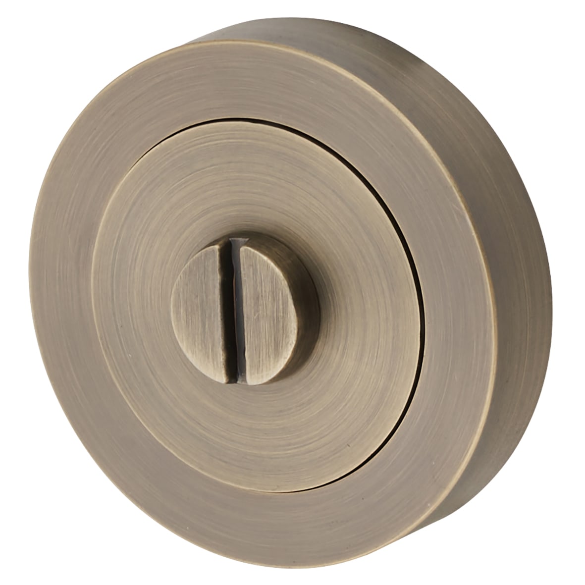 Brass Bathroom Turn & Release - 50mm Diameter - Antique Brass - view 3