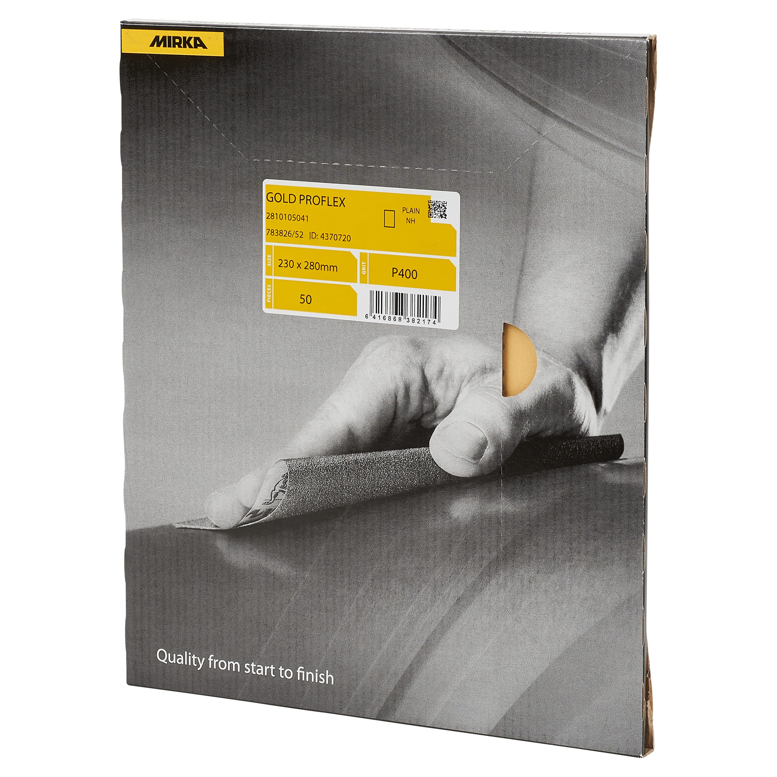 Gold Proflex Sanding Sheets - 230 x 280mm - Grit P400 - Pack of 50 - view 3