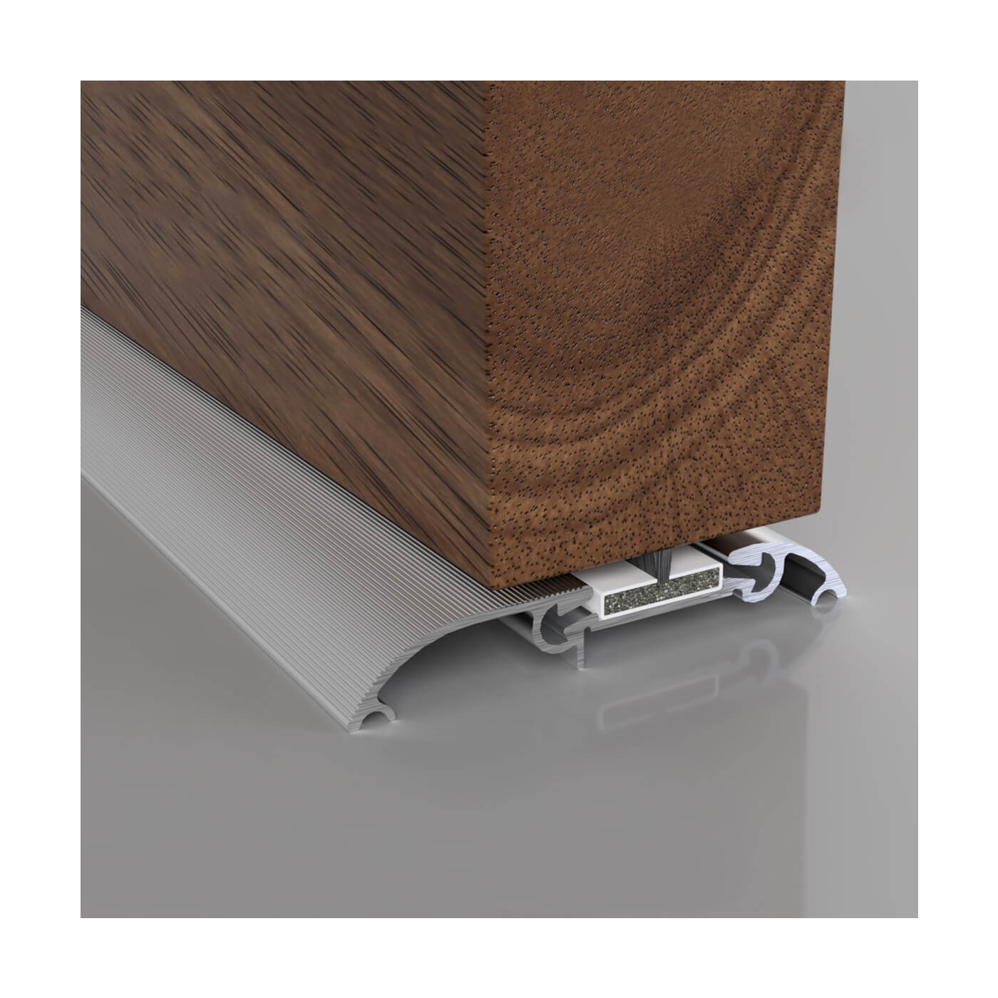 Fire and Smoke Threshold - 914mm Length - Inward/Outward Opening Doors - Aluminium - view 3