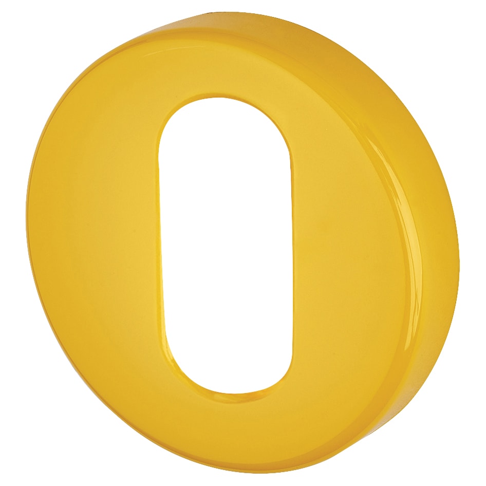 Nylon Escutcheon - 52mm Diameter - Oval - Golden Yellow - Pair - view 2