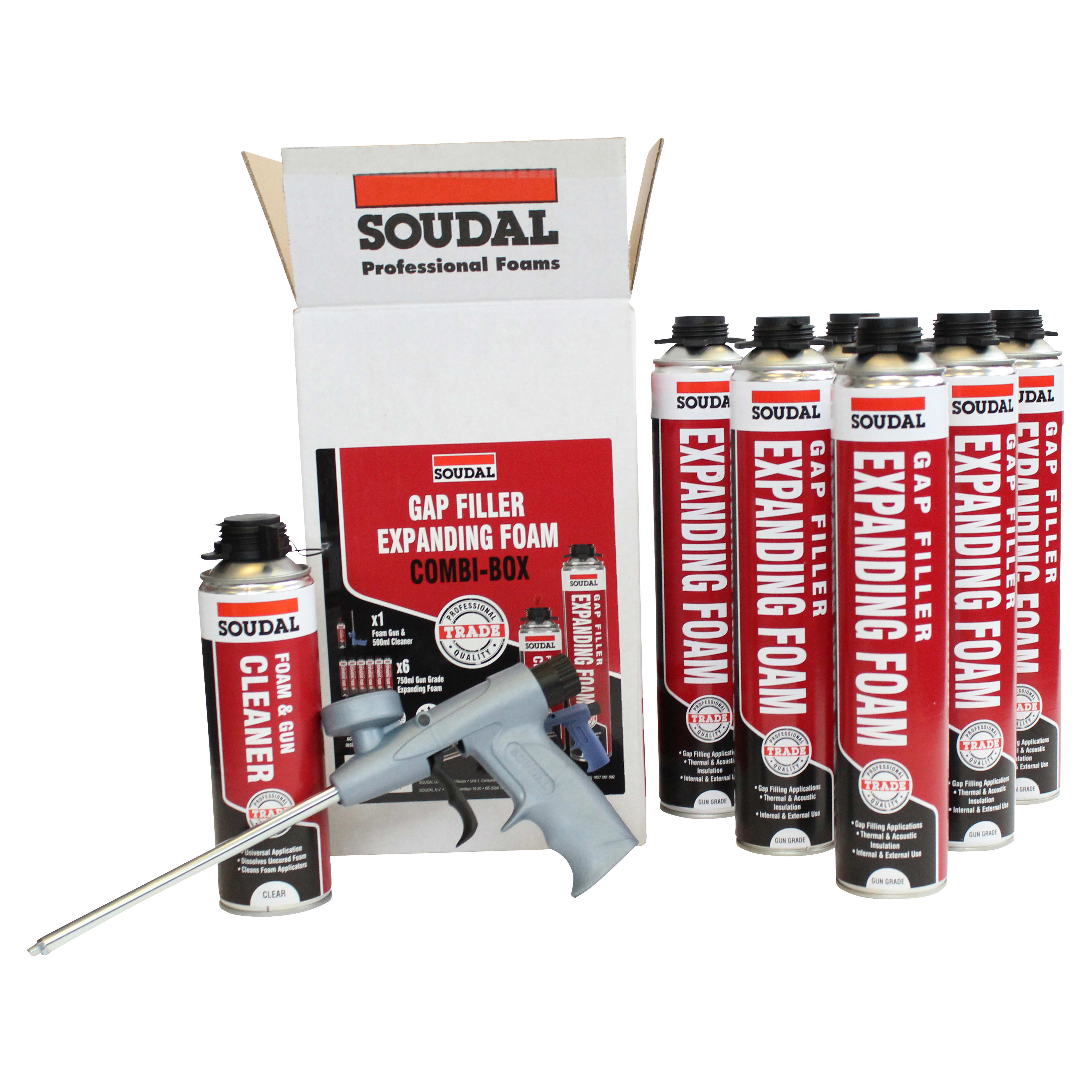 Gap Filler B3 Expanding Foam Complete Trade Pack - Gun Grade Kit - 750ml - view 2