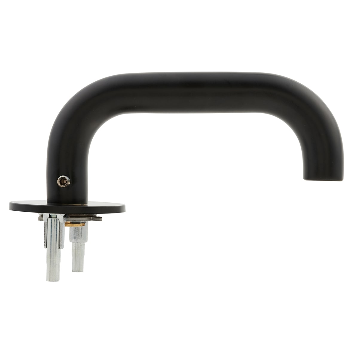 Matt Black Door Handles on Round Slim Rose - Schema Kurvig Range - view 5