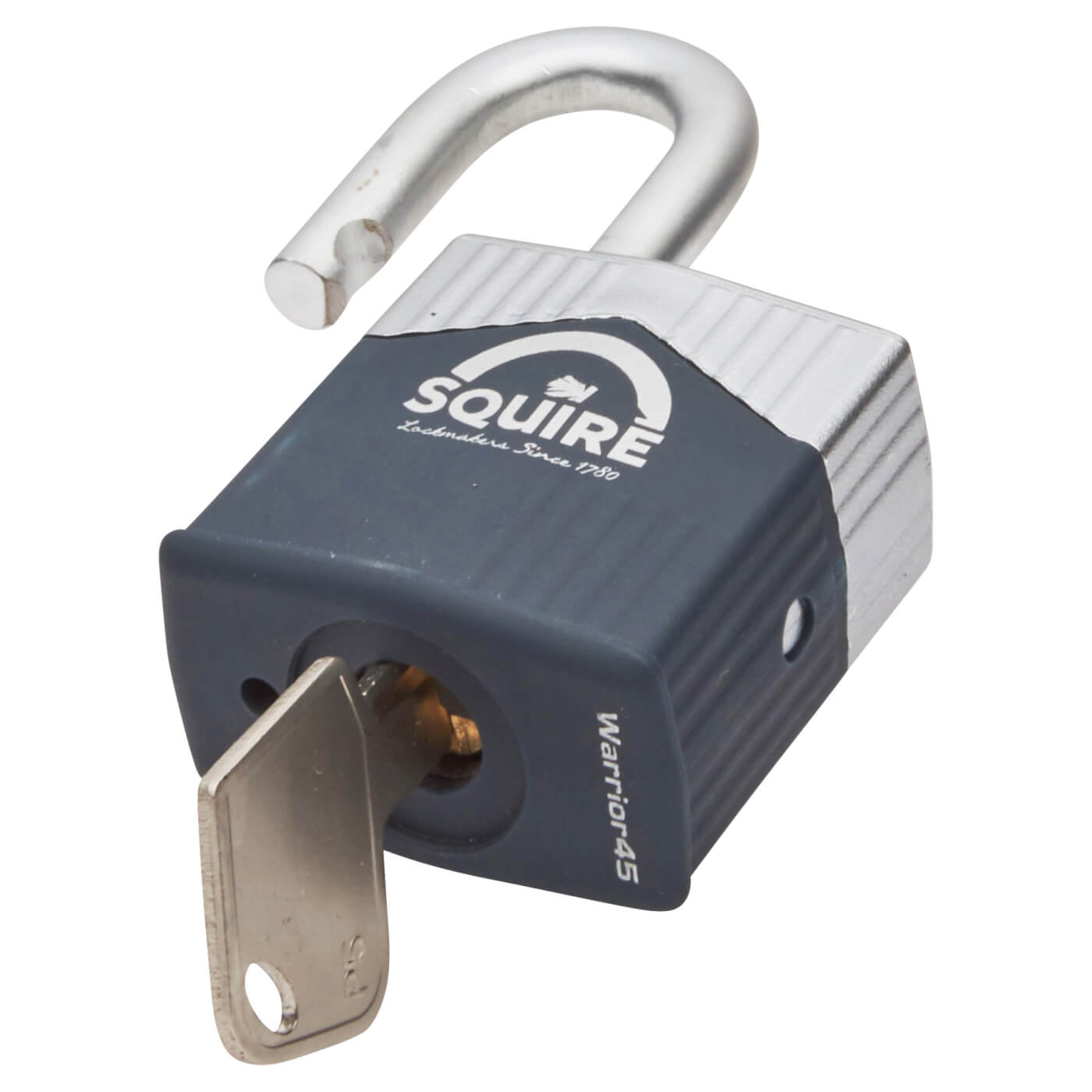Warrior Open Shackle Padlock - 45mm Body - 20 x 20mm Shackle - Blue - view 3