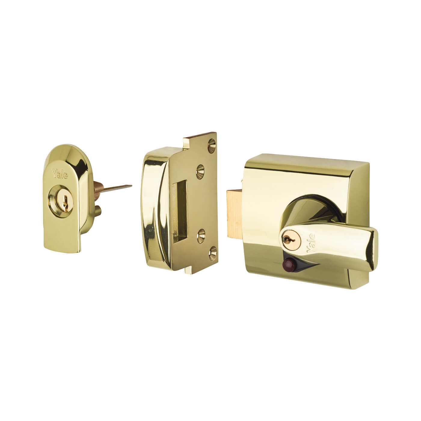 BS 3621:2007 Nightlatch - 60mm Backset - Polished Brass Case/Cylinder - view 2
