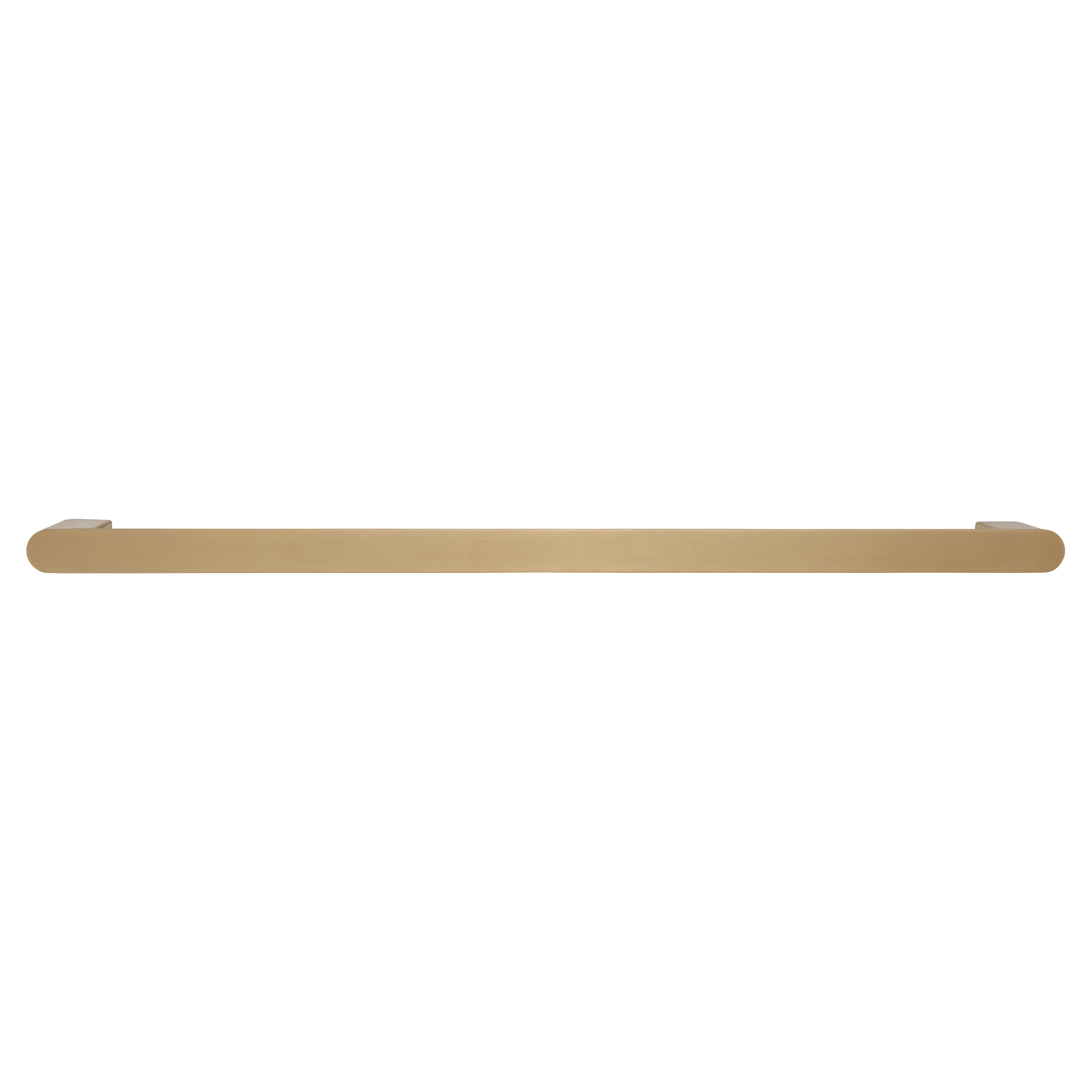 Designer Square Towel Rail - 600 x 65 x 25mm- PVD Satin Brass - view 2