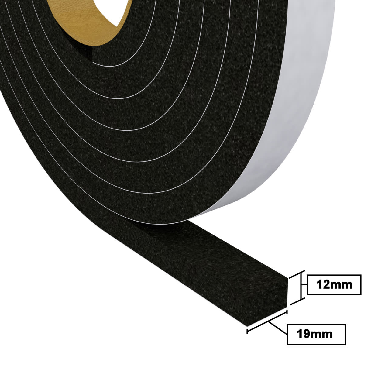 Extra Thick & Wide Jumbo Foam - 3050mm Length - Black - view 2
