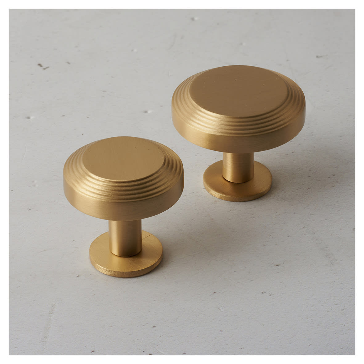 Marcus Ridge Round Cabinet Knob - 38mm Diameter - Satin Brass - view 3