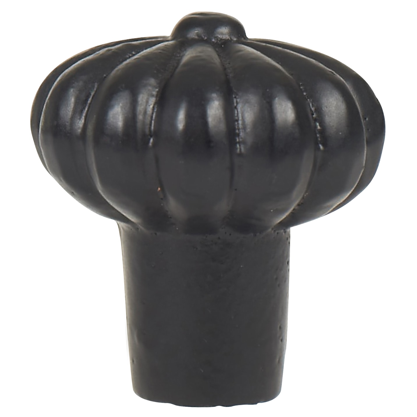 Flower Round Cabinet Knob - 30mm Diameter - Black Iron - view 3