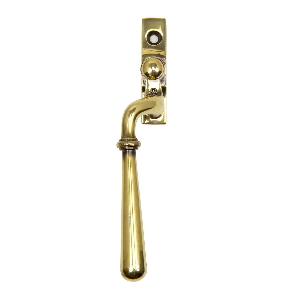 Newbury Locking Espagnolette Casement Window Handle - Left - Aged Brass - view 3