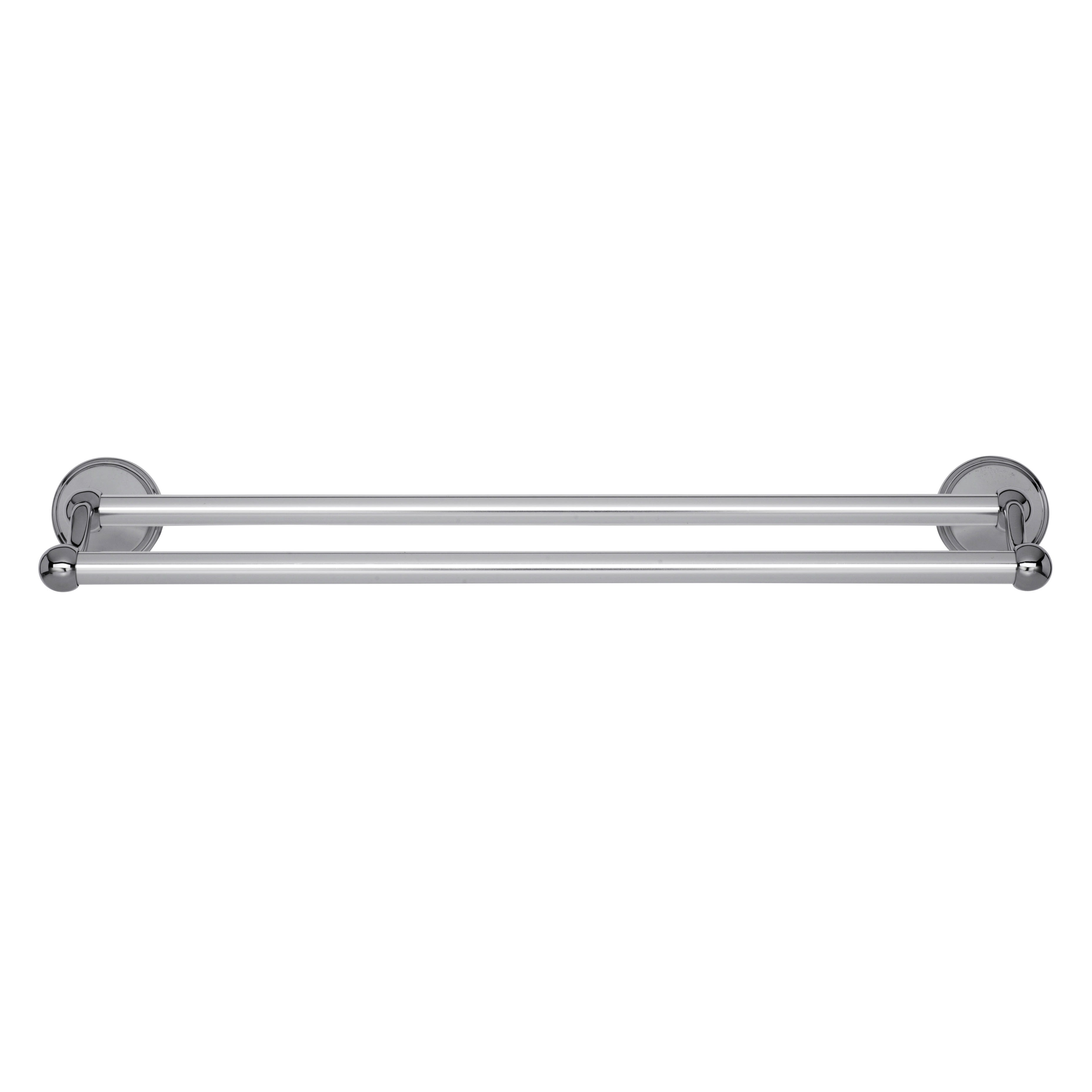 Westminster Round Double Towel Rail - 70 x 510 x 140mm - Polished Chrome - view 2