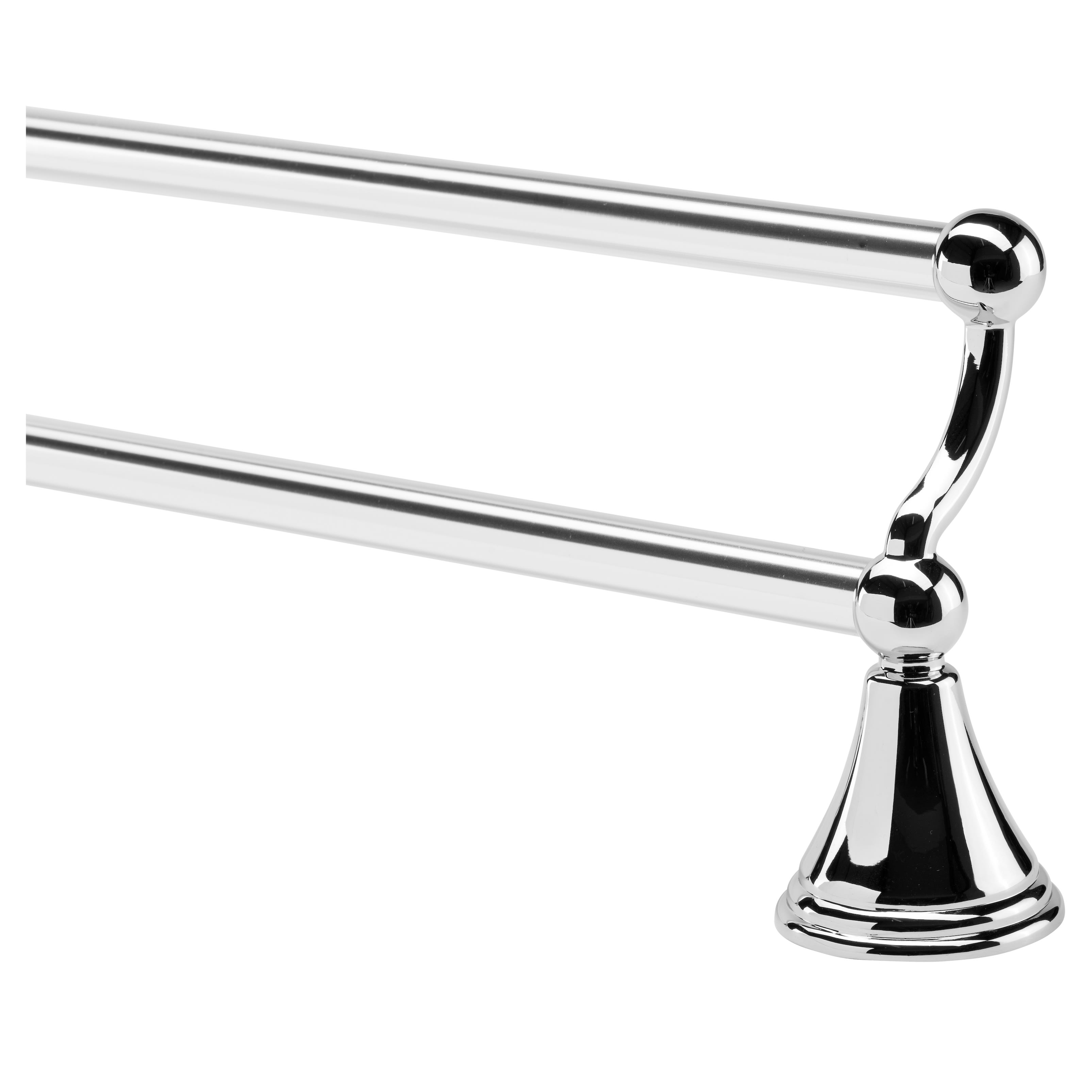 Westminster Round Double Towel Rail - 70 x 510 x 140mm - Polished Chrome - view 4