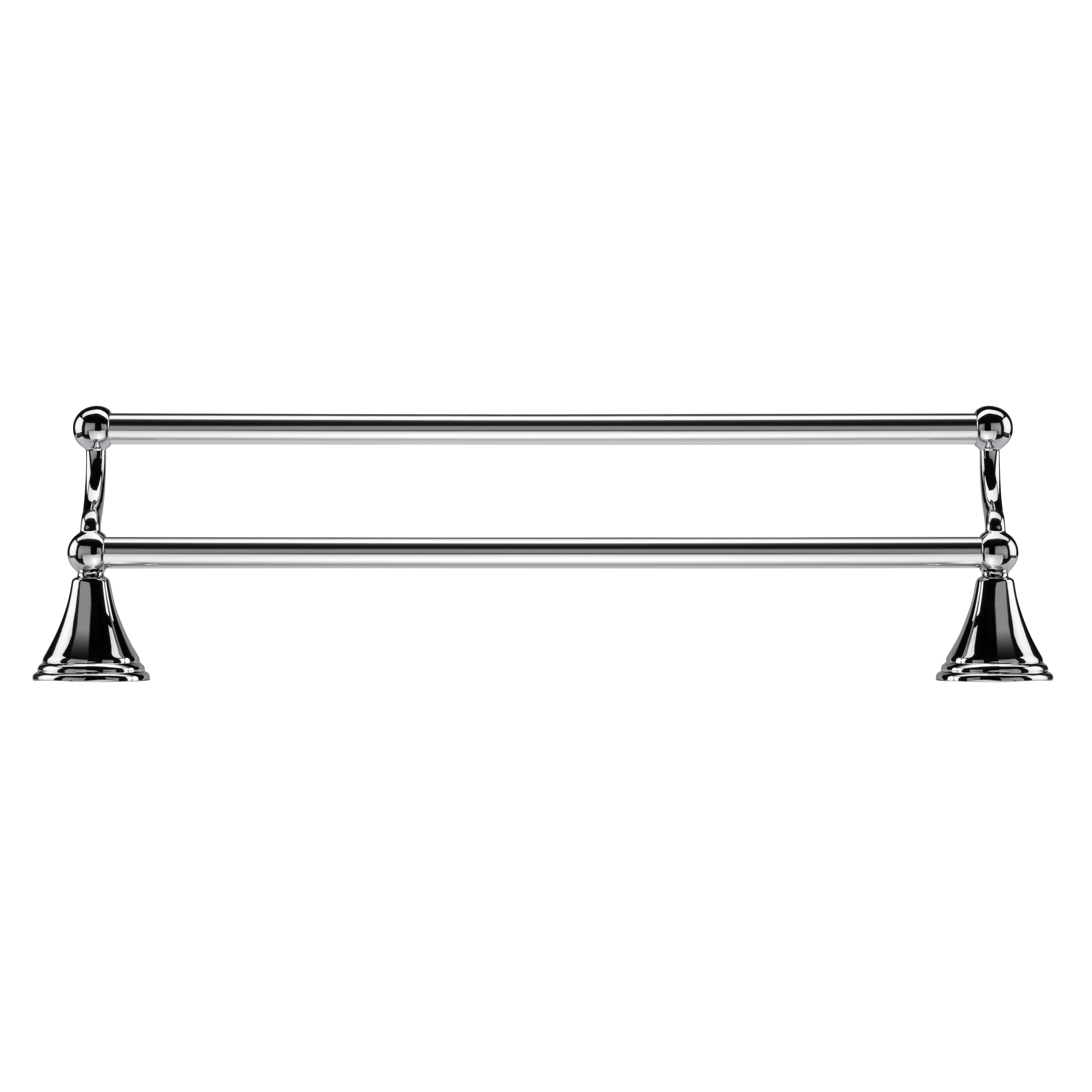 Westminster Round Double Towel Rail - 70 x 510 x 140mm - Polished Chrome - view 5