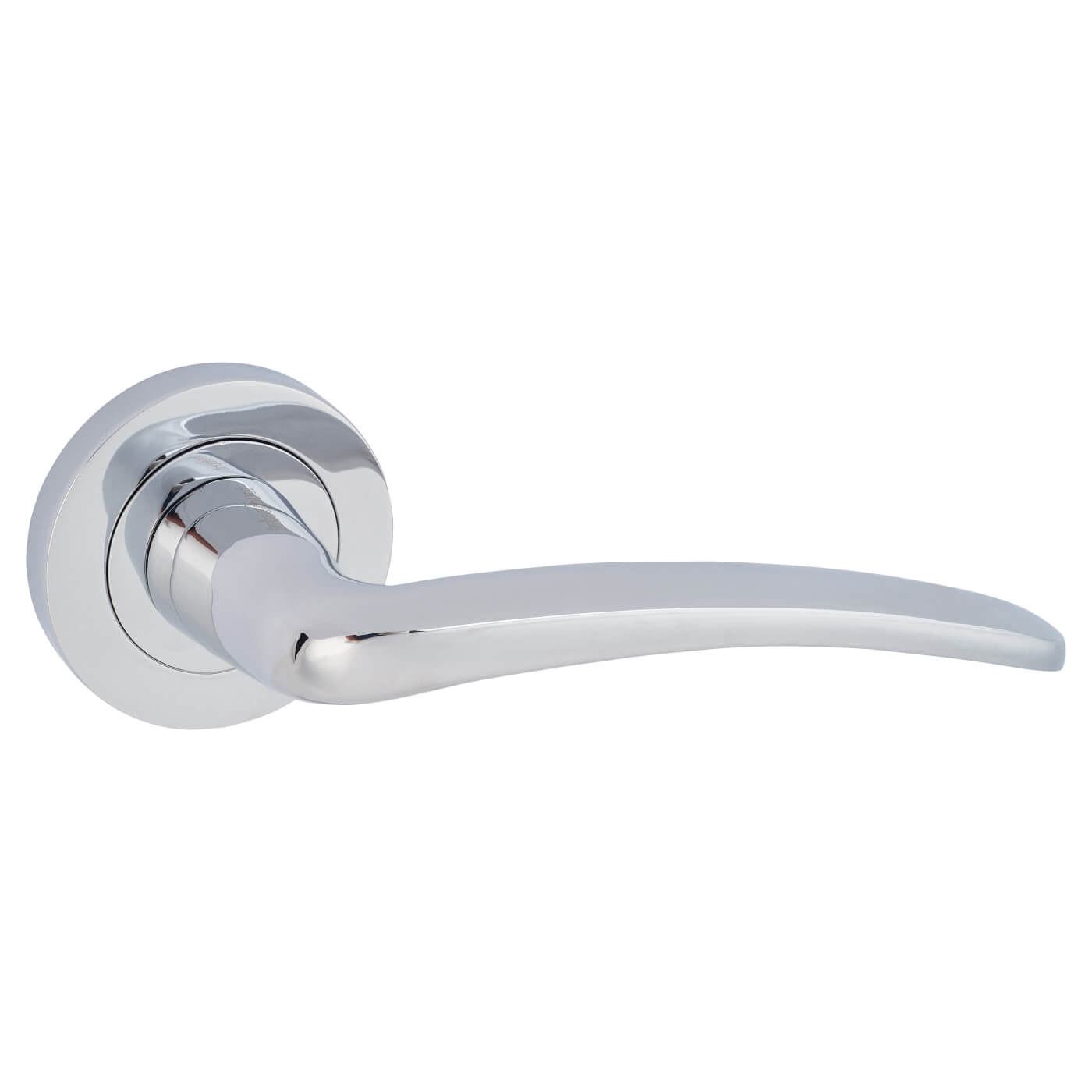Polished Chrome Door Handles on Round Rose - Eloise Range - view 4