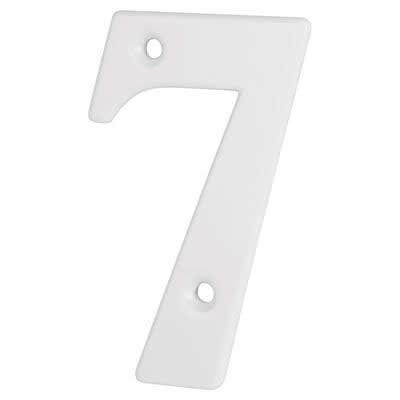 79mm Screw Fix Door Numeral - 7 - White - view 2