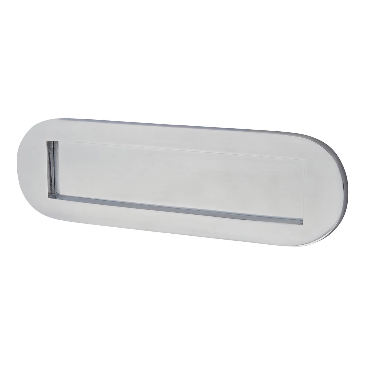 Radius Letter Plate - 254 x 77mm - Satin Chrome - view 2