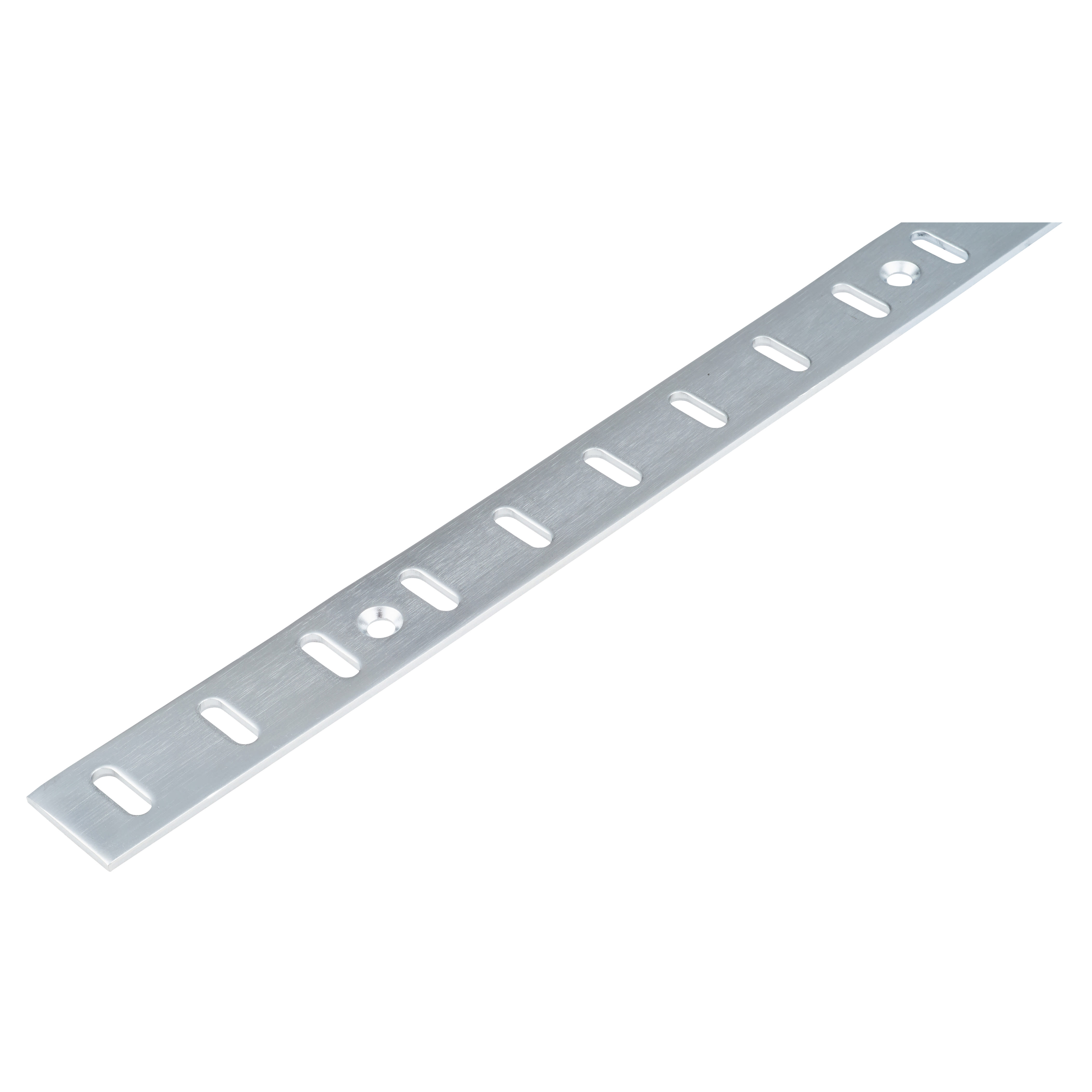 Flat Bookcase Strip - 1829 x 19mm - Satin Chrome Plated (On Solid Brass) - view 3
