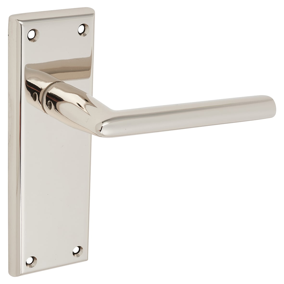 Brass Polished Nickel Latch Door Handles - Dieci Range - 150 x 50mm - view 2