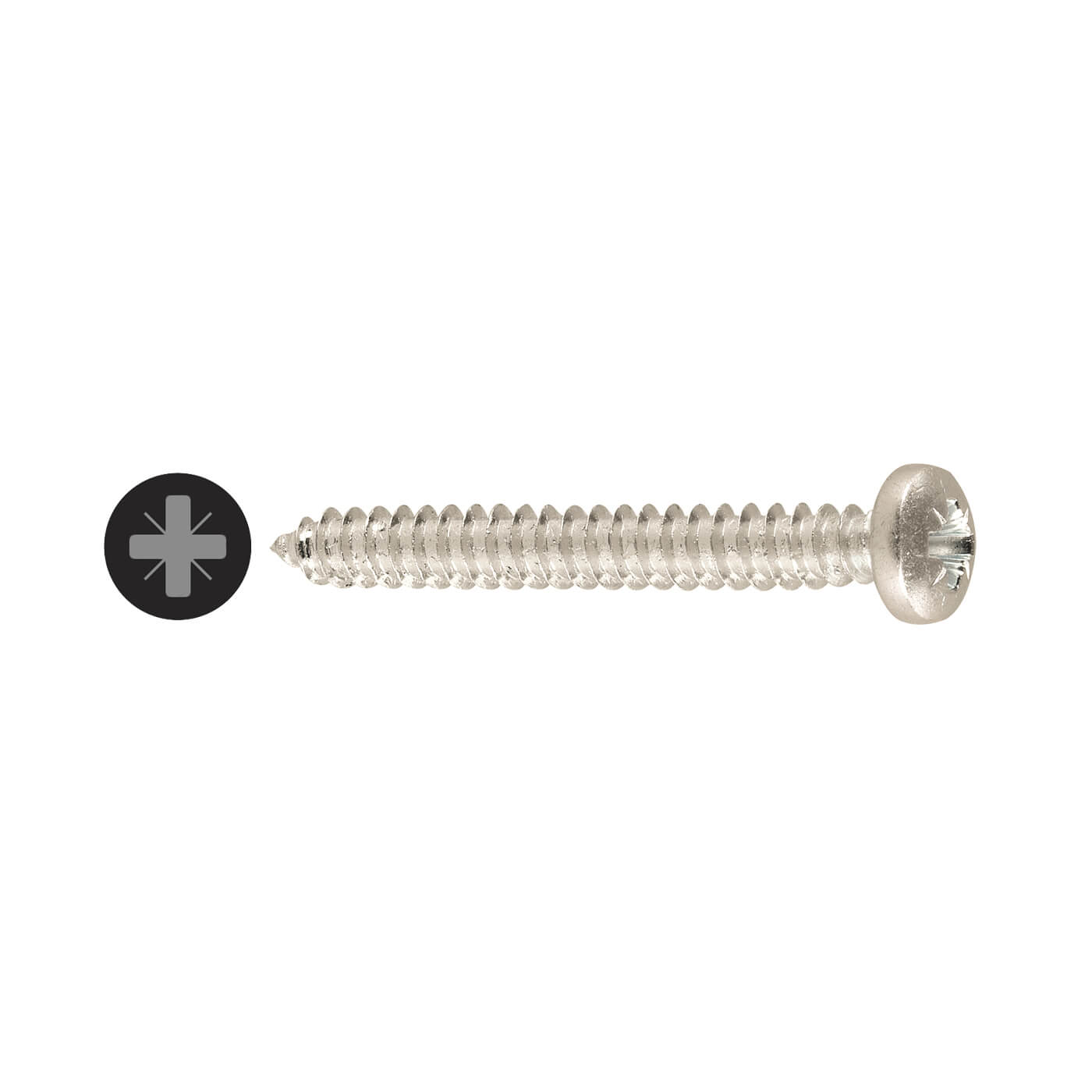 Self Tapping Screw - Pan Head - 8 x 1" - Pack of 12 - view 2