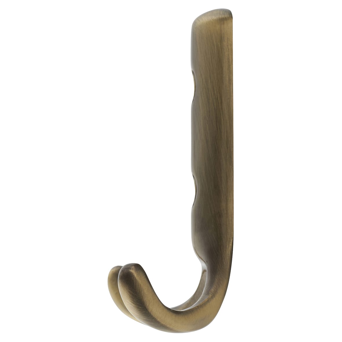 Double Coat Hook - 70 x 56mm - Antique Brass - view 3