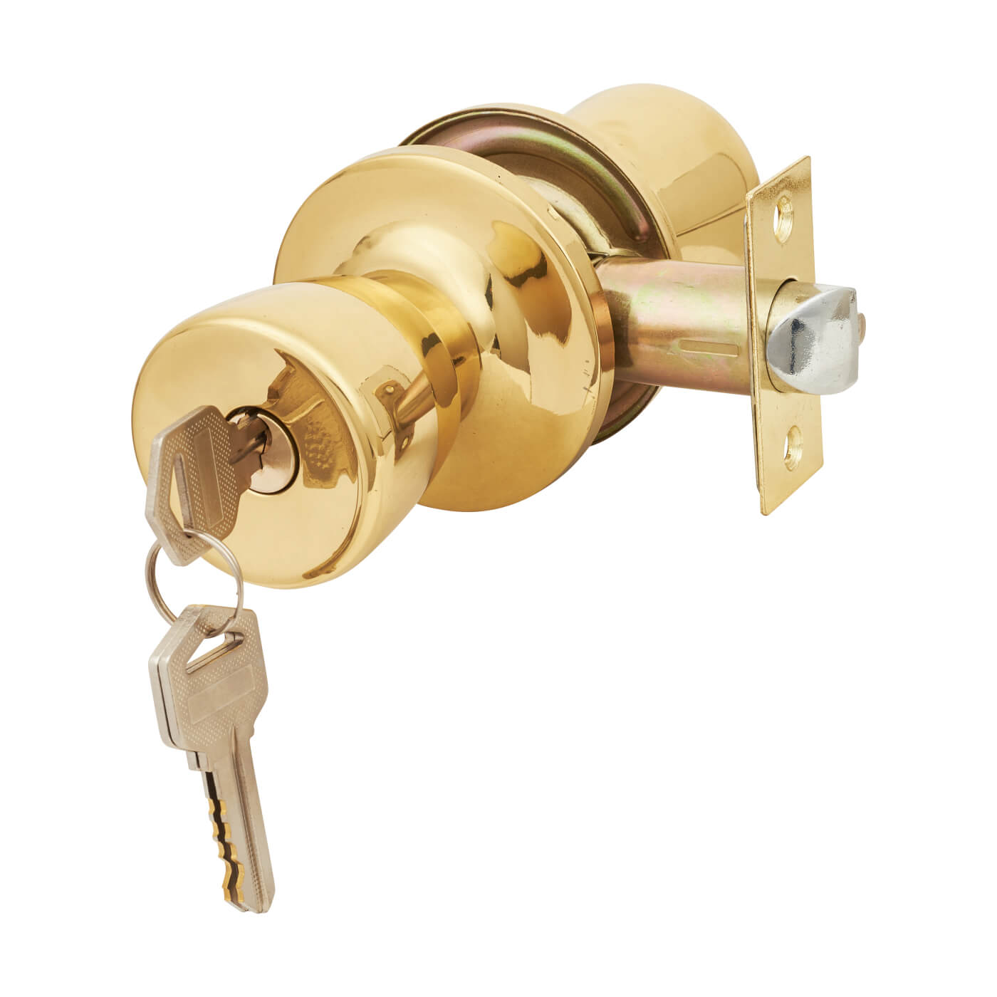 Polished Brass Hotel Entrance Mortice Door Knobset - 65mm Rose Diameter - view 4
