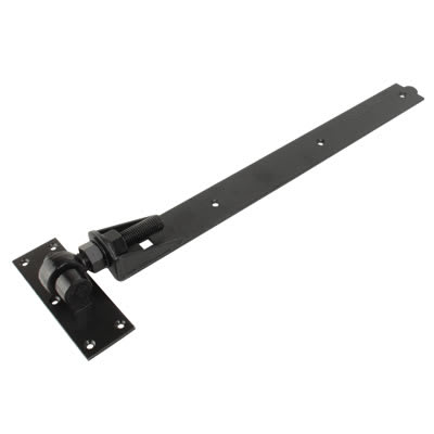 Heavy Duty Adjustable Hook & Band Gate Hinge - 450 x 50mm - Black Galv - Pair - view 2
