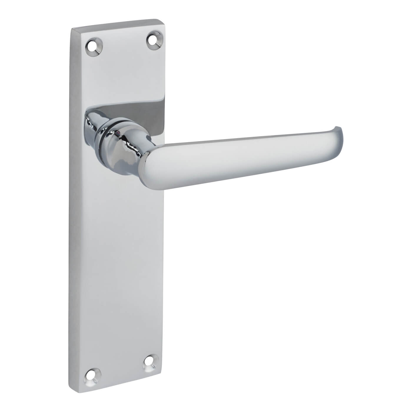 Polished Chrome Victorian Straight Latch Door Handles - 155 x 42mm - view 3