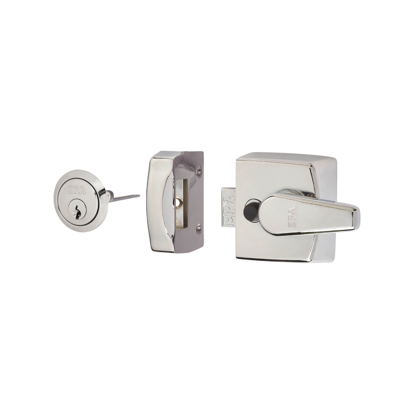 Replacement Nightlatch - 40mm Backset - Polished Chrome Case/Cylinder - view 2